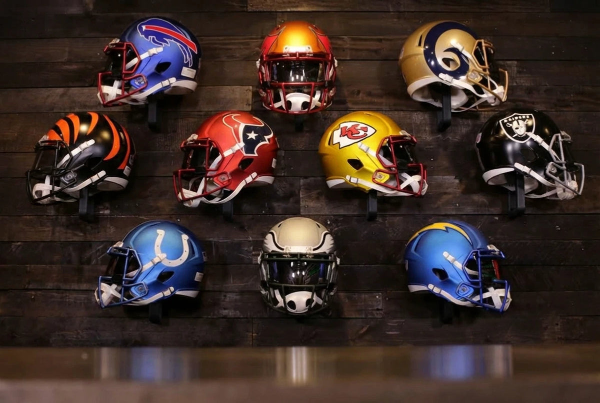Wall Hanger for Full-Size Football Helmet — source view 1