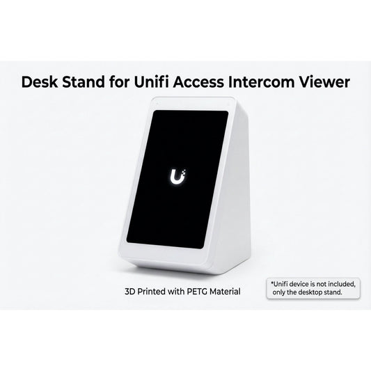 White Rack Forged desktop stand for UniFi Access Intercom Viewer