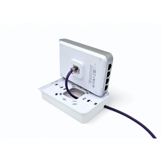 White Rack Forged surface-mount junction box for UniFi U6 In-Wall access point