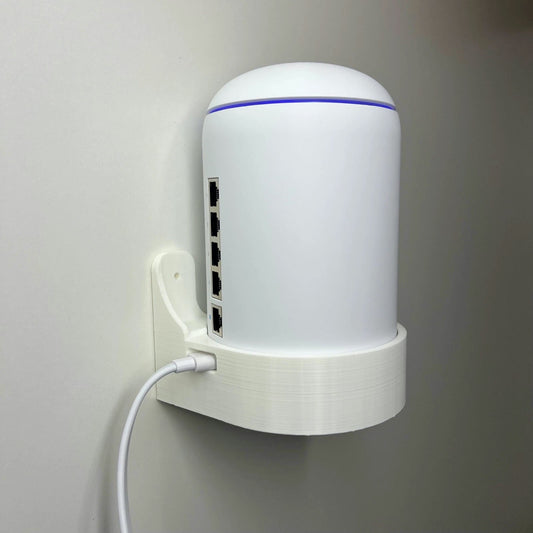 Side profile of Rack Forged wall mount for UniFi Dream Machine and Dream Router