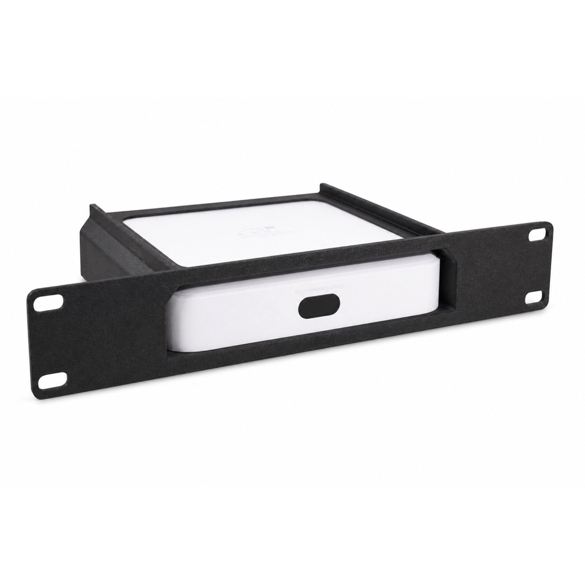 UniFi Cloud Gateway Ultra shown in the black 10-inch rack mount