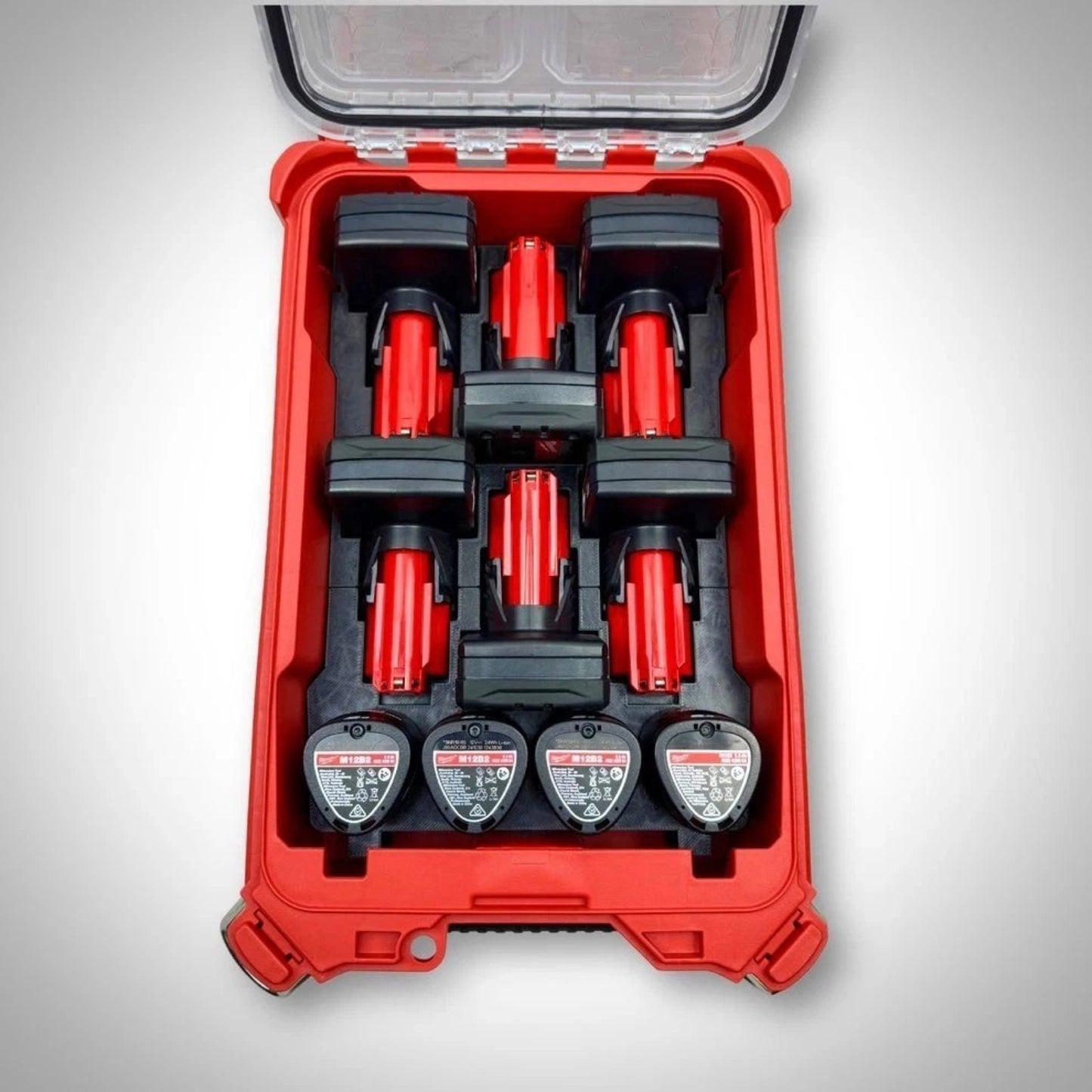 Compact Packout organizer insert for Milwaukee M12 batteries detail view 1