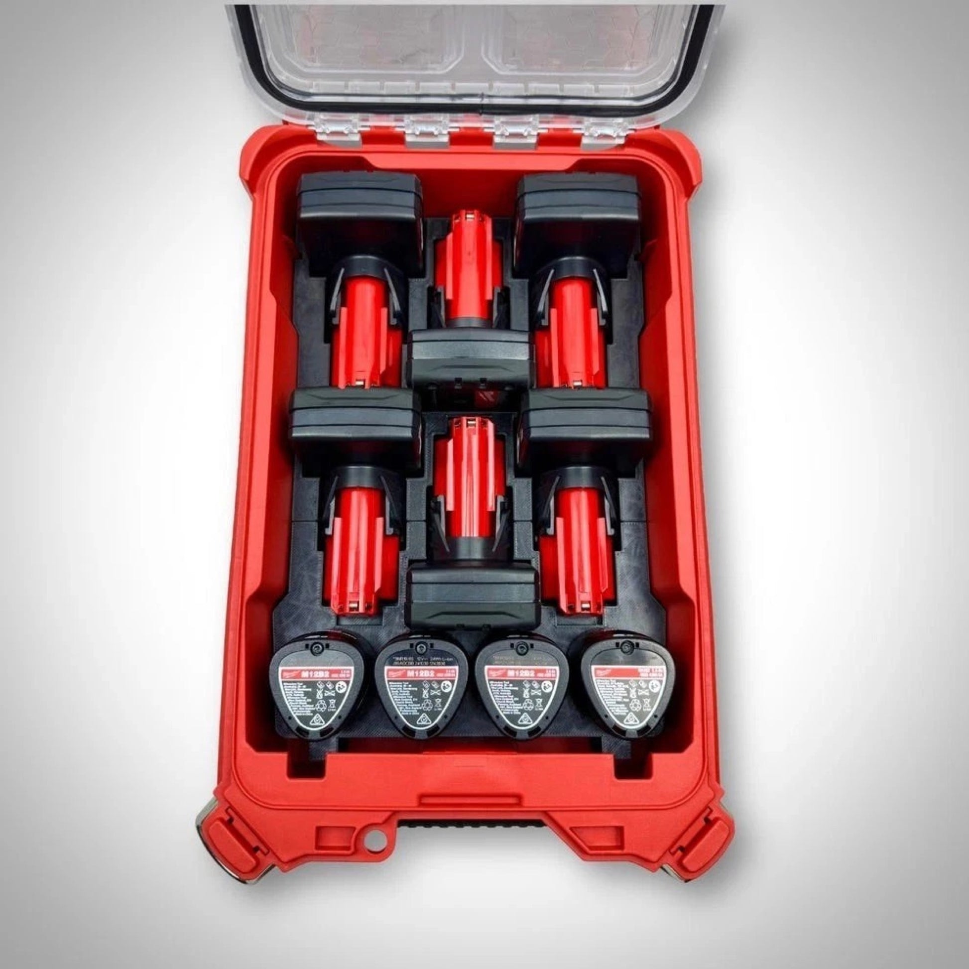 Compact Packout organizer insert for Milwaukee M12 batteries detail view 1