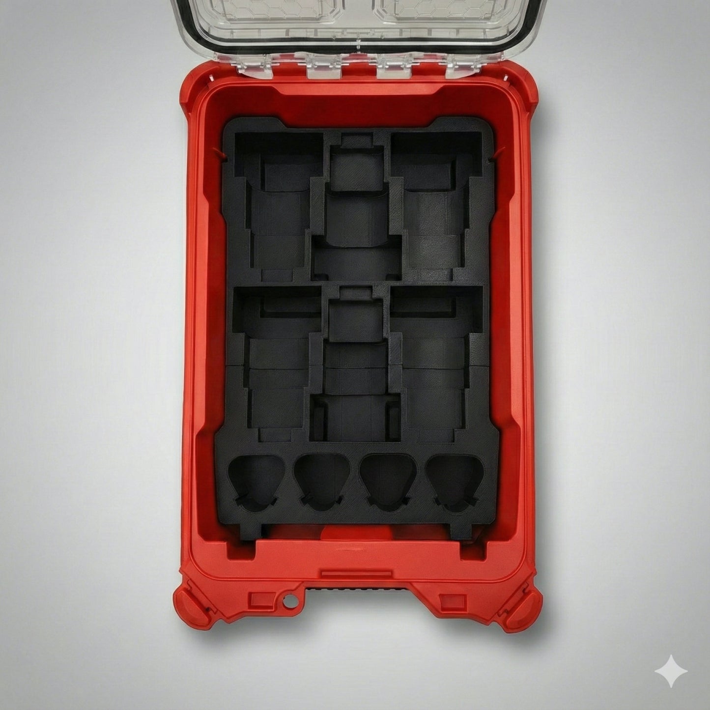 Compact Packout organizer insert for Milwaukee M12 batteries detail view 2