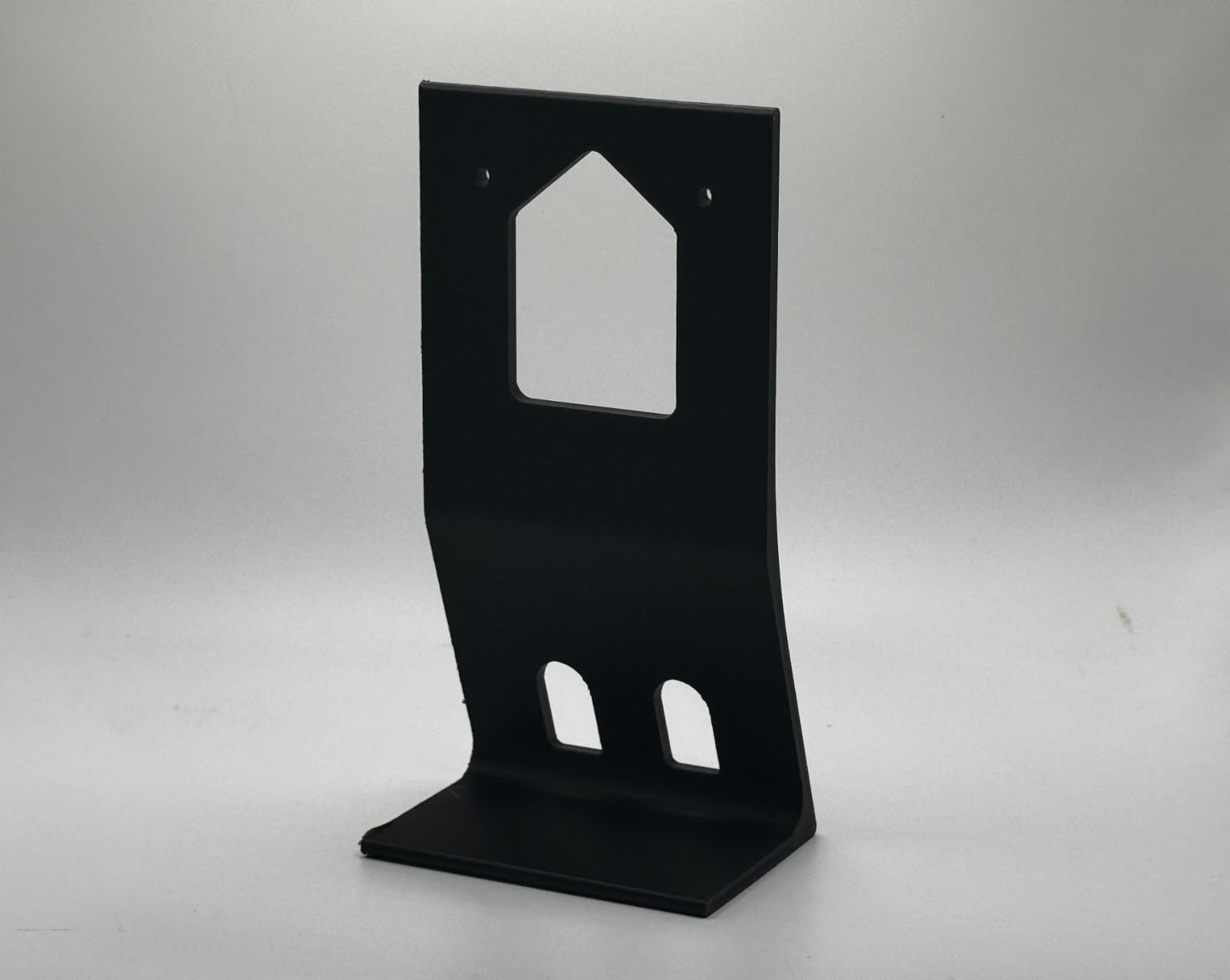 Black Rack Forged desktop stand for UniFi U6 and U7 In-Wall access point