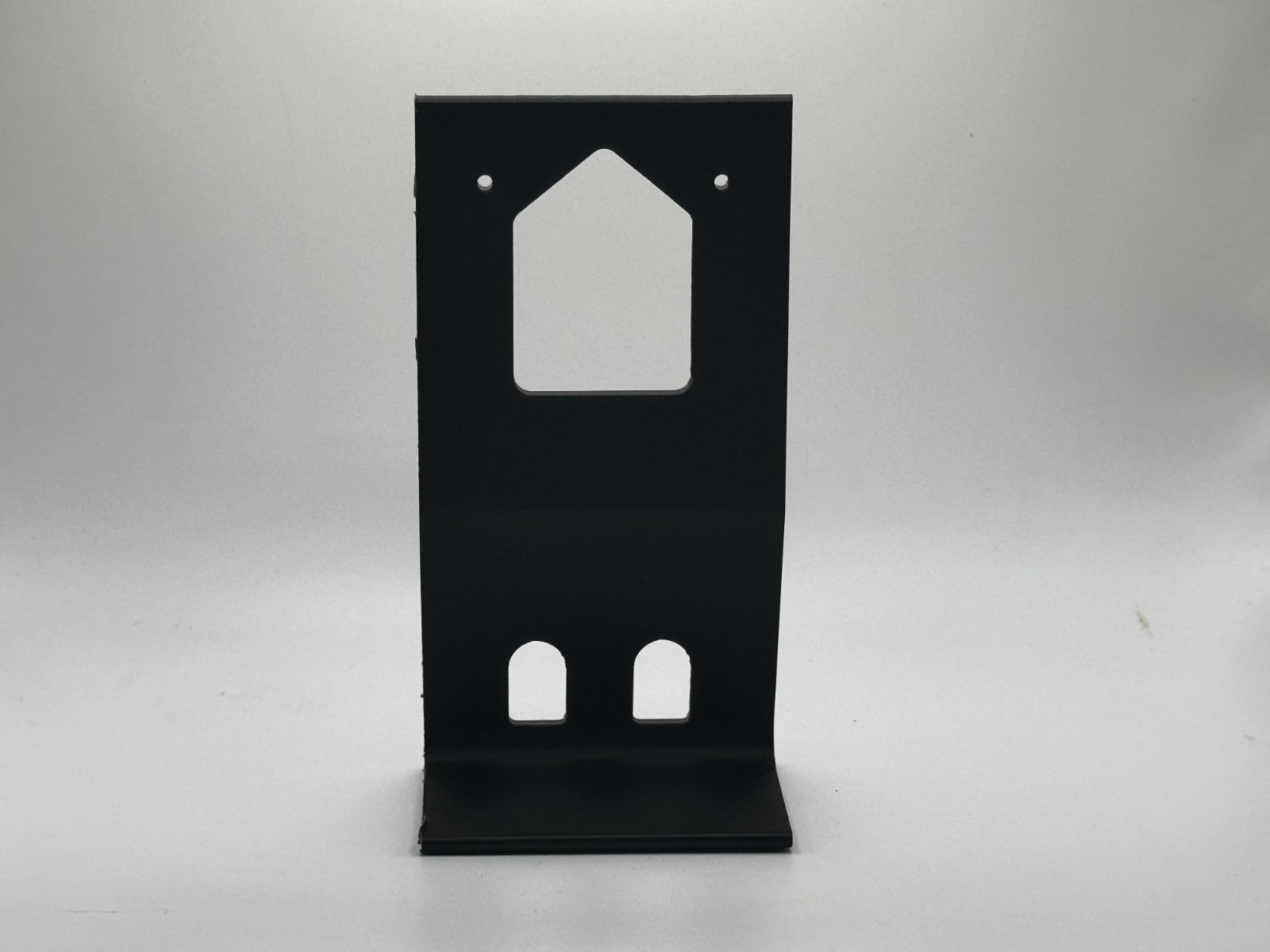 Front view of Rack Forged desktop stand for UniFi U6 and U7 In-Wall access point