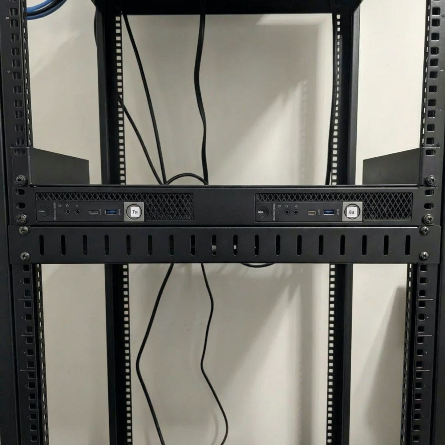 Side profile of Rack Forged 1U rack mount for Dell OptiPlex Micro mini-PCs