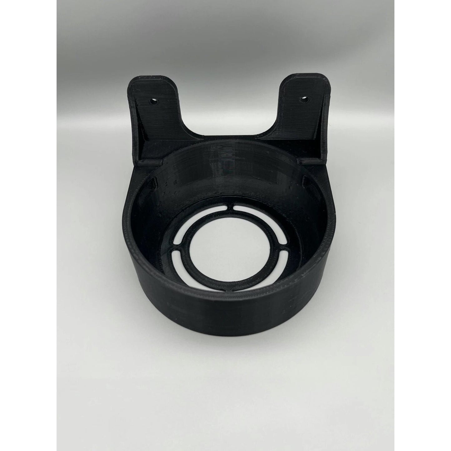 Cable clearance detail on Rack Forged wall mount for UniFi Dream Machine and Dream Router