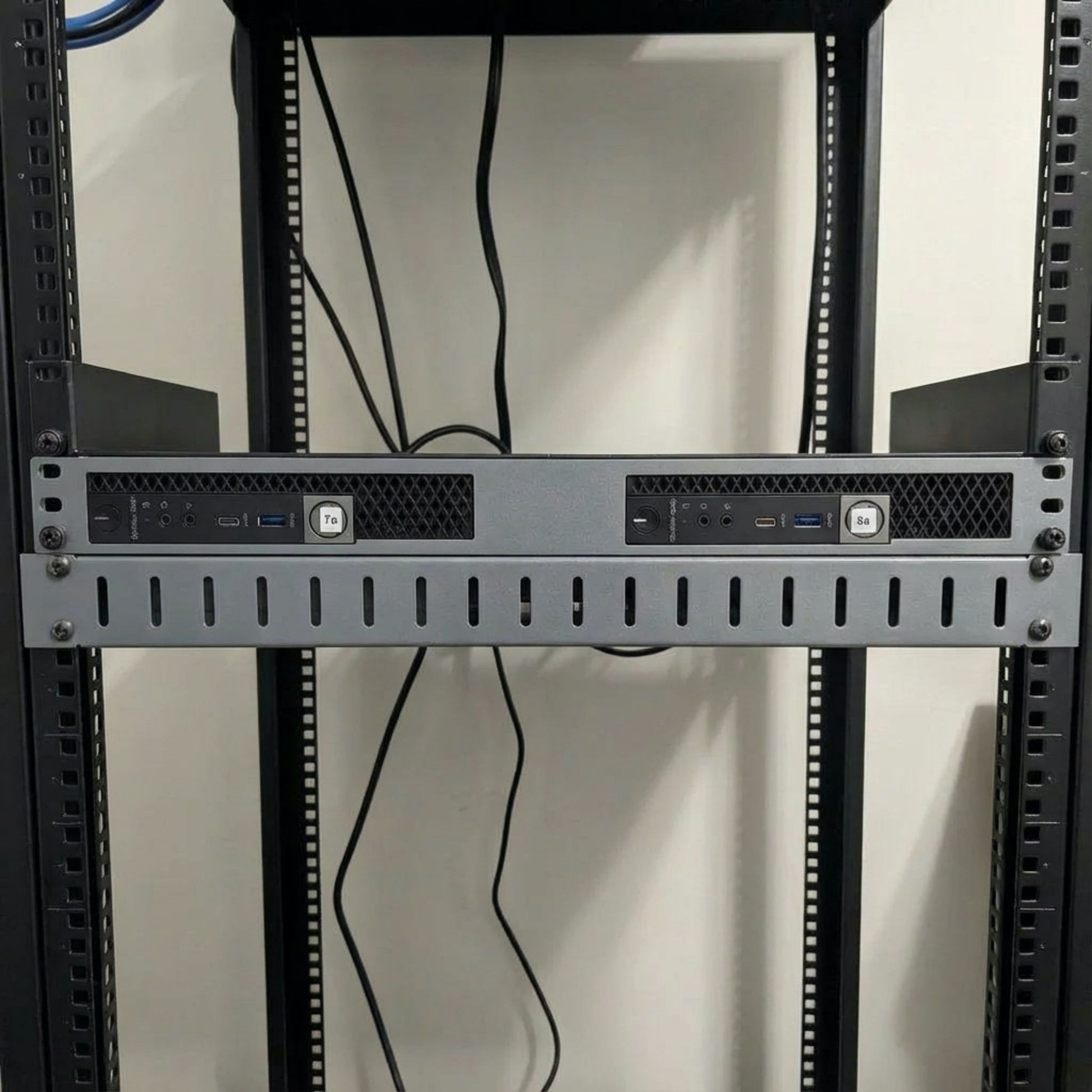 Gray Rack Forged 19-inch rack mount option for Dell OptiPlex Micro mini-PCs