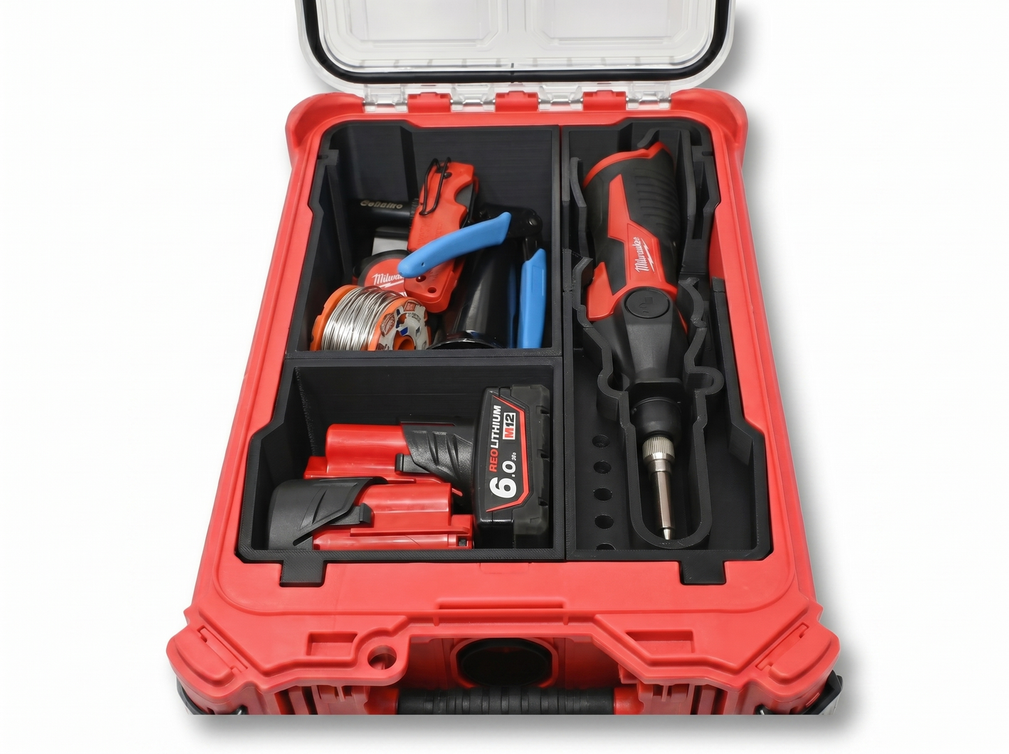 Rack Forged Compact Packout insert for Milwaukee M12 soldering iron, detail view 6
